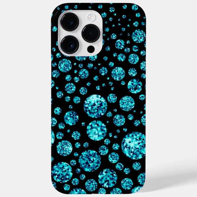 TURQUOISE IRIDESCENT DIAMOND LOOK Case-Mate iPhone CASE (Back)