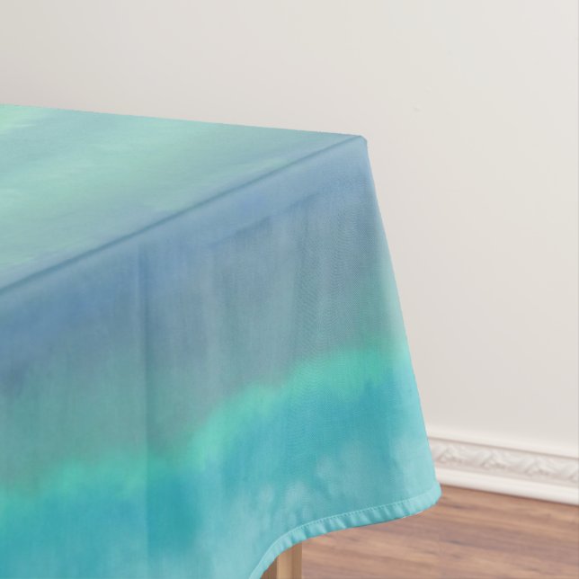 Turquoise Is My Favourite Colour Tablecloth (In Situ)