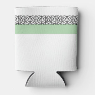 Turquoise Islamic Geometric Border Wedding Can Cooler