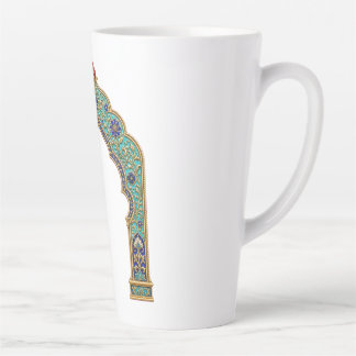 Turquoise Jewel Bird | Persian-Inspired Latte Mug