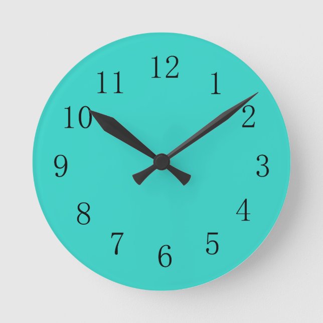 Turquoise Kitchen Kitchen Clock (Front)
