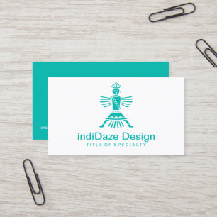 turquoise knifewing business card