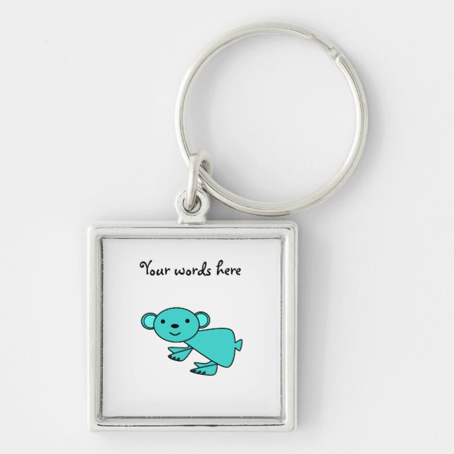 Turquoise koala key ring (Front)