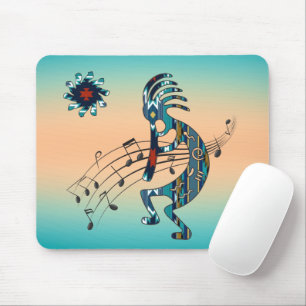 Turquoise Kokopelli Mouse Pad