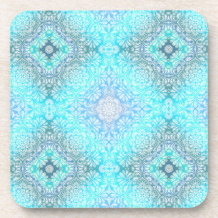 Turquoise Lace Mandala Coaster