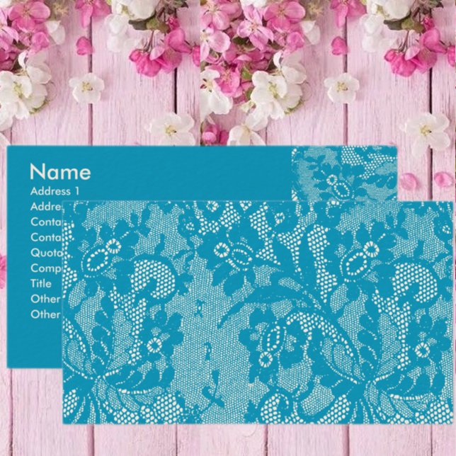 Turquoise Lace Profile Business Card (Creator Uploaded)