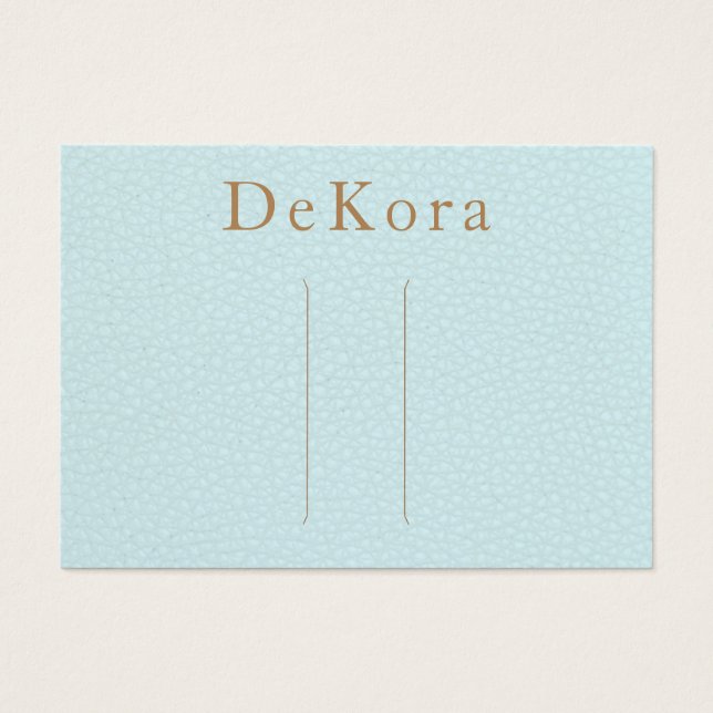 Turquoise Leather Hair Clip Display Holder (Front)