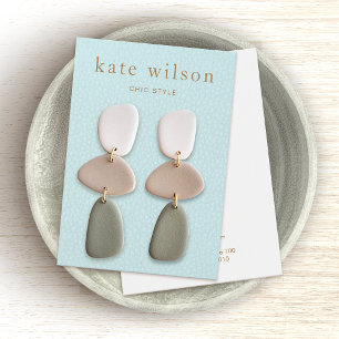 Turquoise Leather (image) Earring Display Card