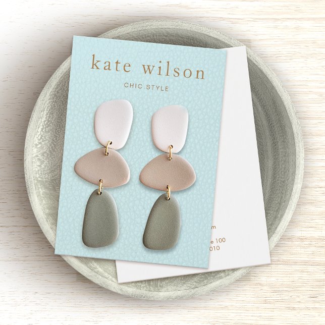 Turquoise Leather (image) Earring Display Card (Creator Uploaded)