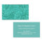 Turquoise Leather Print Business Cards