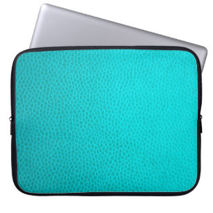 Turquoise leather skin texture skin laptop sleeve