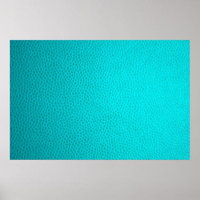 Turquoise leather skin texture skin poster (Front)