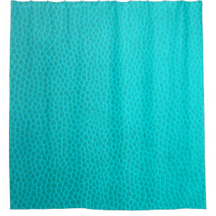 Turquoise leather skin texture skin shower curtain
