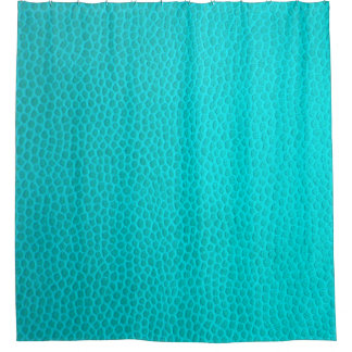 Turquoise leather skin texture skin shower curtain