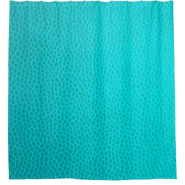 Turquoise leather skin texture skin shower curtain (Front)