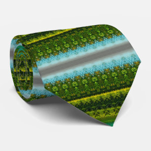 Turquoise lime green and blue tie
