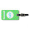 Turquoise Lime Monogram Luggage Tag