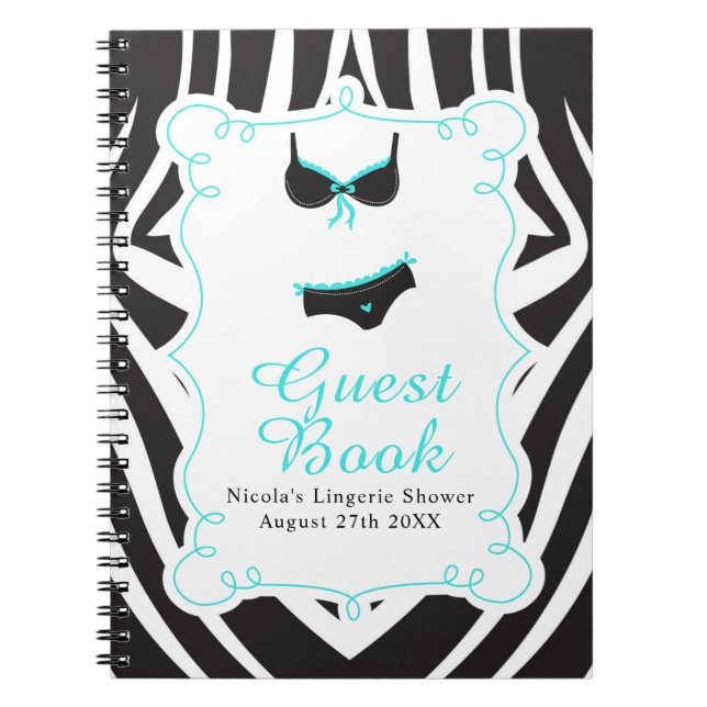 Turquoise Lingerie Party  Notebook (Front)