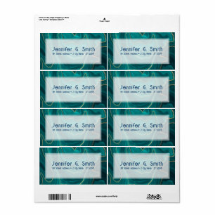 Turquoise liquid marble texture with gold accents