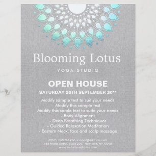 Turquoise Lotus Mandala Flyer