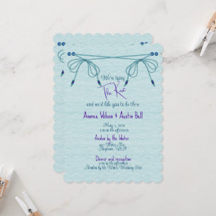 Turquoise Love Knots Wedding Invitation