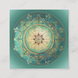 Turquoise Mandala - Enclosure Card, Greeting, Card