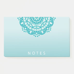 Turquoise Mandala Ombre Post-It Notes