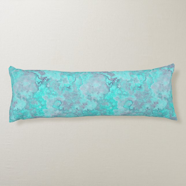 Turquoise Marble Abstract Body Cushion (Back)