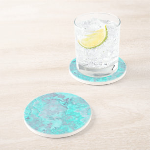 Turquoise Marble Abstract Coaster
