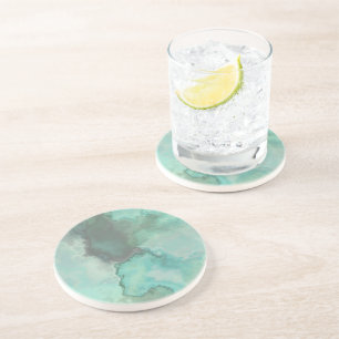 Turquoise Marble Abstract Coaster