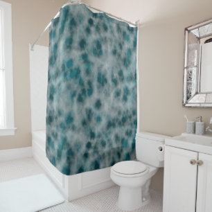 Turquoise Marble abstract Shower Curtain