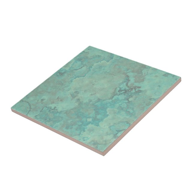 Turquoise Marble Abstract Tile (Side)