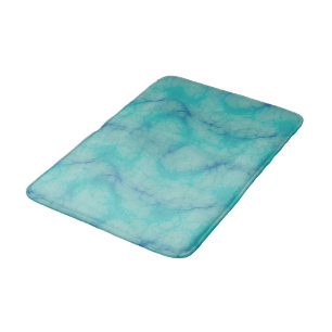 Turquoise marble bath mat