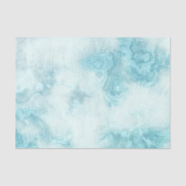 Turquoise Marble Decoupage Background Tissue Paper (Front)