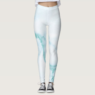 Turquoise Marble Leggings