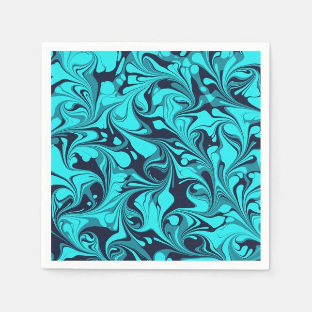 Turquoise Marble Napkin (Front)
