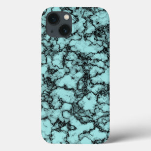 Turquoise Marble Pattern iPhone 13 Case