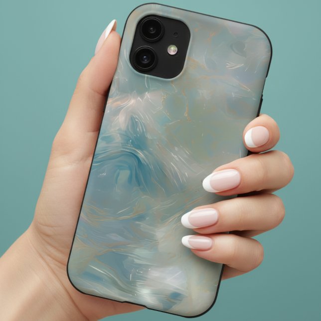 Turquoise Marble Swirl Pattern (Add a touch of style to your phone with this Turquoise Marble Swirl Pattern Phone Case! )