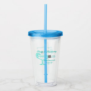 Turquoise Margs & Matrimony Bachelorette party Acrylic Tumbler