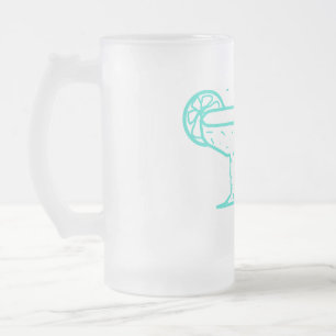 Turquoise Margs & Matrimony Bachelorette party  Frosted Glass Beer Mug