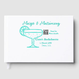 Turquoise Margs & Matrimony Bachelorette party Guest Book