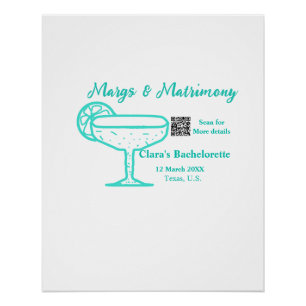 Turquoise Margs & Matrimony Bachelorette party  Poster