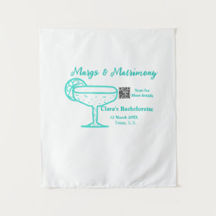 Turquoise Margs & Matrimony Bachelorette party  Tapestry