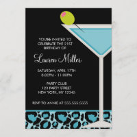 Turquoise Martini and Leopard Print