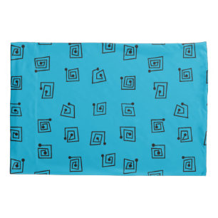 Turquoise Mazes  Pillowcase