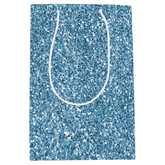 Turquoise Mermaid Glitter         Medium Gift Bag (Front)