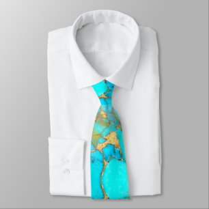 turquoise mineral stone tie