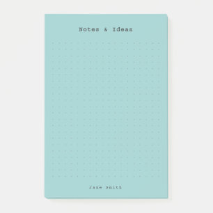 Turquoise minimal personalised retro aesthetic post-it notes