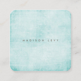 Turquoise Minimalist Distressed Textured Calling Card