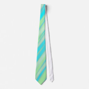 Turquoise Mint Abstract Stripes Tie